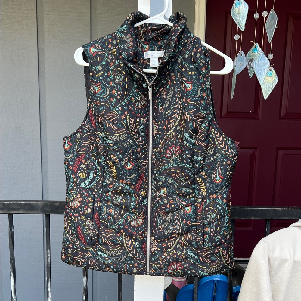 Christopher & Banks Fall Paisley Vest